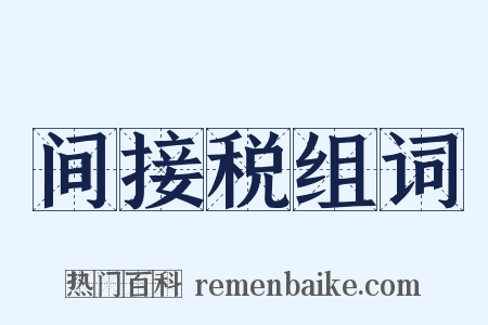 间接税组词是什么意思的图片